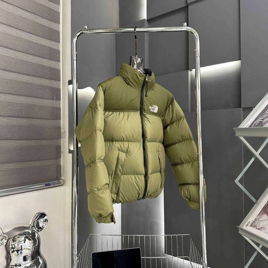 The North Face '90s-Inspired Olive Green Puffer Jacket