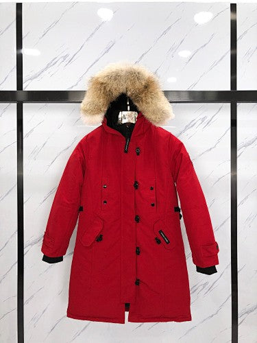 Canada Goose Long Hooded Parka - Red